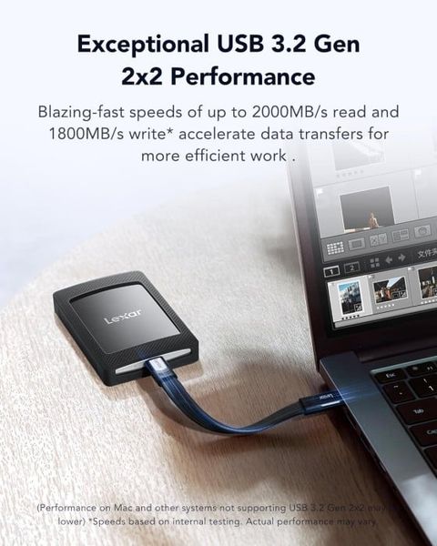 Ổ cứng gắn ngoài SSD LEXAR SL500 2TB PORTABLE WITH MAGNETIC (LSL500M002T-RNBNG)