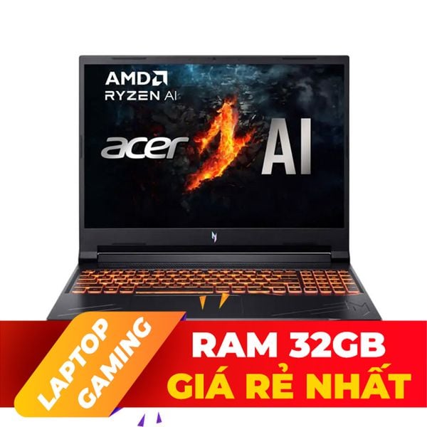 Laptop Acer Gaming Nitro ProPanel ANV16-41-R7EN (AMD Ryzen 7 8845HS | RTX 3050 | 16 inch WUXGA | 32GB | 512GB | Win 11 | Đen)