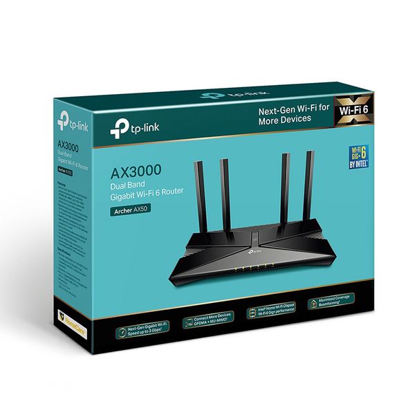 Bộ phát wifi TP-Link Archer AX50 Wifi 6, AX3000
