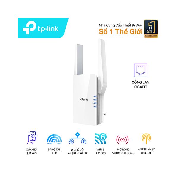 Bộ Mở Rộng Sóng Wi-Fi TP-Link RE505X  AX1500
