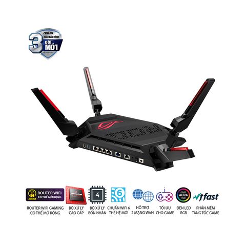 Bộ phát wifi 6 Asus GT-AX6000 ROG Rapture Gaming AX6000Mbps