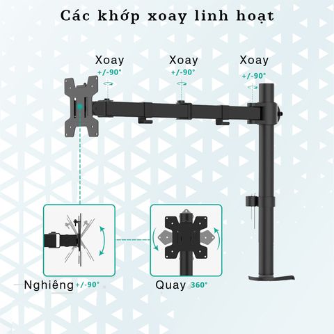 Giá treo màn hình gắn bàn EZ1 (17 inch - 27 inch)