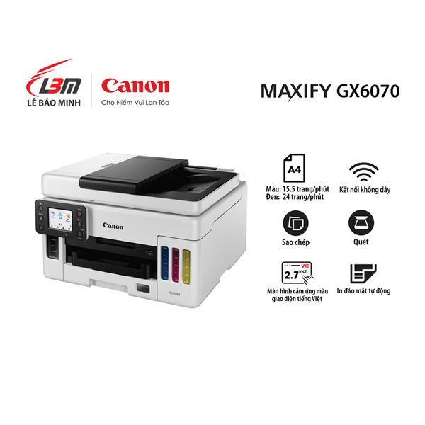 Máy In Canon GX6070 - Phun màu đa năng
