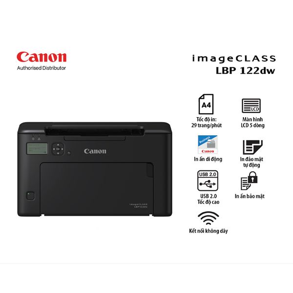 Máy In Canon LBP 122dw - Laser Đen trắng đơn năng