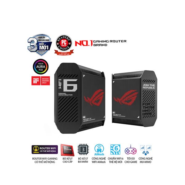 Bộ phát wifi mesh ASUS ROG Rapture GT6 (B-2-PK) chuẩn AX11000