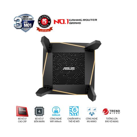 Bộ phát Wifi ASUS RT-AX92U (Wifi 6/Mesh/AX6100)