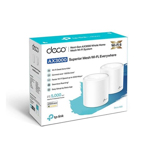 Bộ phát wifi Mesh Tp-Link Deco X60 2 pack WIFI 6 AX3000