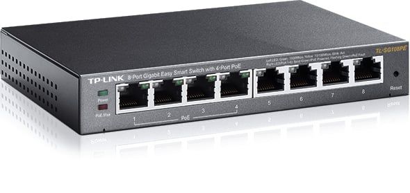 Switch TP-Link Easy Smart TL-SG108PE 8 cổng Gigabit  với 4 cổng PoE