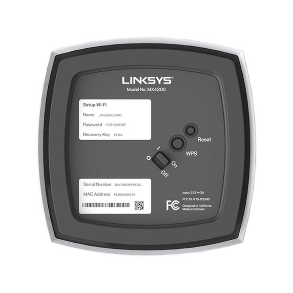 Bộ phát wifi 6 Linksys Velop MX8400-AH 2-Pack TRI-BAND (Chuẩn AX/AX4200Mbps/Wifi Mesh/Dưới 80 User) - Cũ đẹp (Full box)