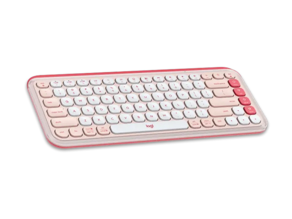 Bàn phím không dây Logitech POP Icon Keys Bluetooth Hồng & Trắng nhạt 920-013085
