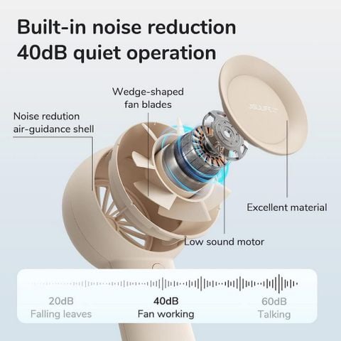 Quạt cầm tay Jisulife FA43 4000mAh Nâu