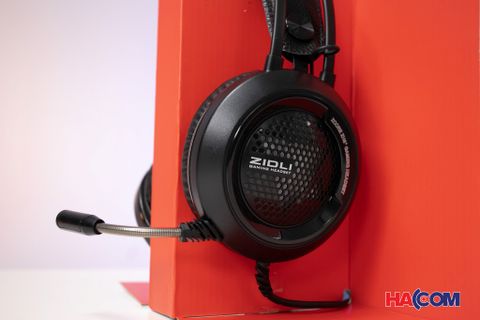 Tai Nghe Zidli ZH6+ Black (Có led, kết nối USB + 3.5, kèm cáp gộp 2 cổng 3.5)