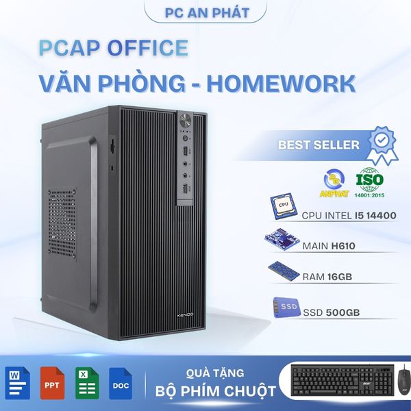 PC Văn Phòng - PCAP Office 04 ( I5 14400 - 16GB RAM - SSD 500GB - 500W)