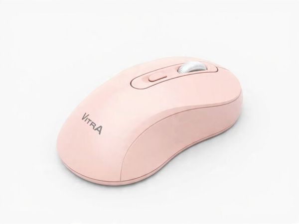 Chuột không dây VITRA W9 PRO WIRELESS 2.4Ghz + BLUETOOTH Hồng