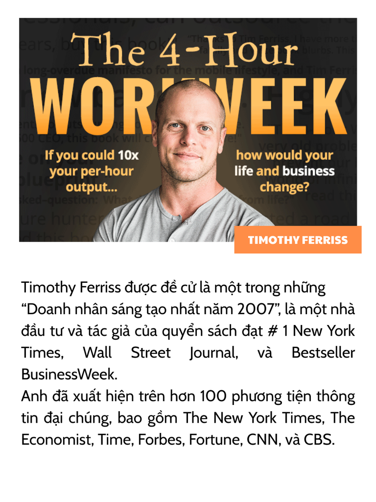  Tuần làm việc 4 giờ (sách bỏ túi) 
