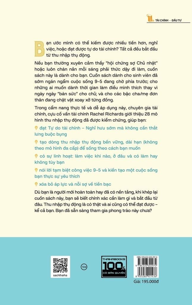  Thu Nhập Thụ Động - Tự Do Và Độc Lập Tài Chính Trong Tầm Tay - Rachel Richards 