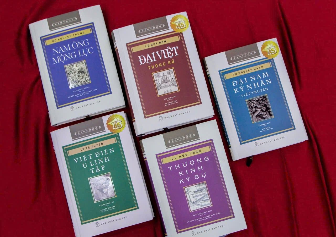  Bộ sách Cảo thơm: Nam Ông Mộng Lục, Đại Việt Thông Sử, Đại Nam Kỳ Nhân Liệt Truyện, Việt Điện U Linh Tập, Thượng Kinh Ký Sự 