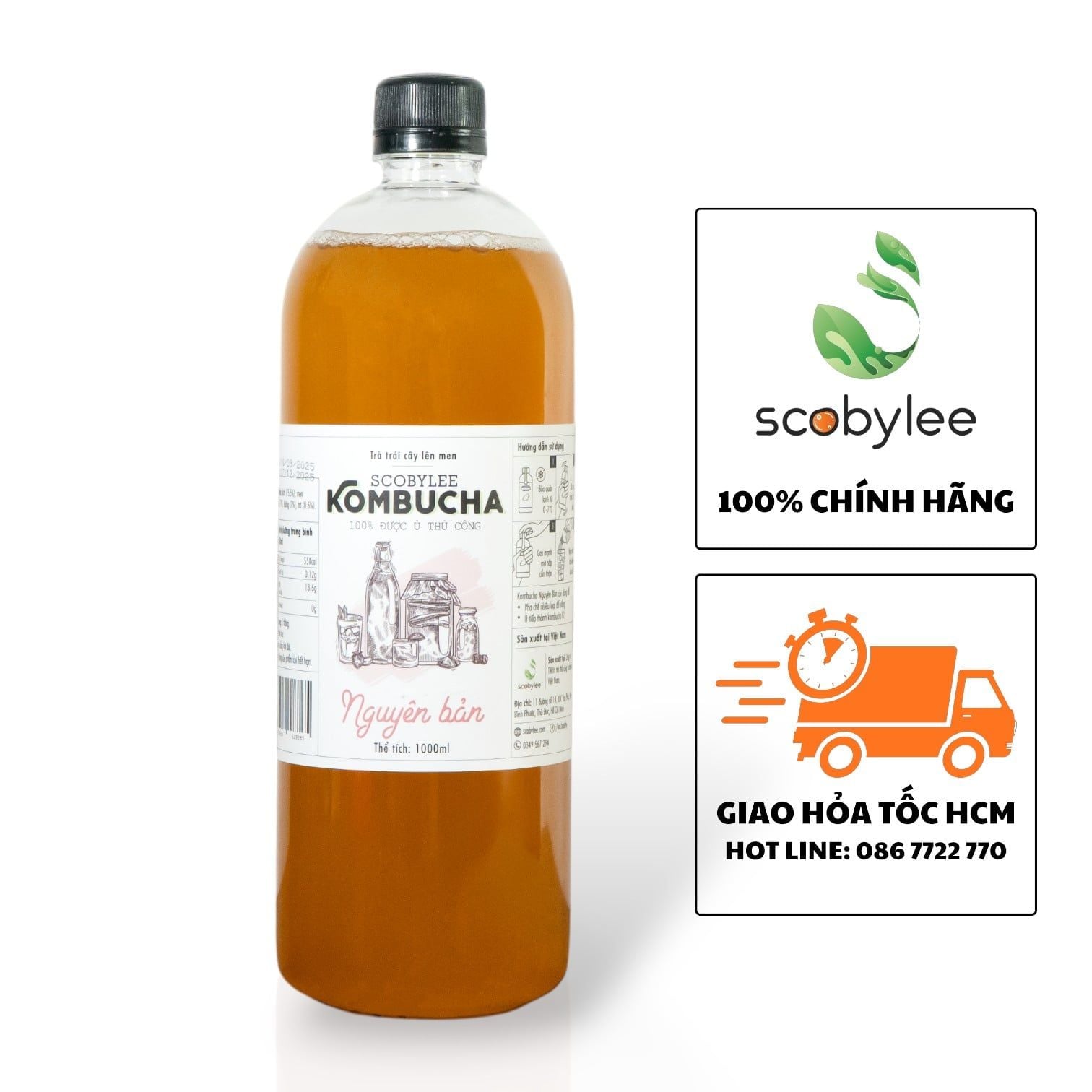 [B] Kombucha Nguyên Bản 1000ML