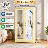 Tủ 2 cánh 3D