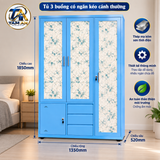 Tủ 3 buồng có ngăn kéo cánh thường