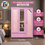 Tủ 3 buồng có ngăn kéo cánh thường