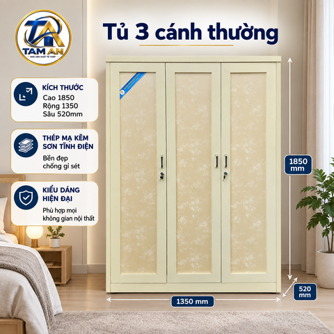 Tủ 3 cánh thường