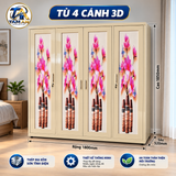 Tủ 4 cánh 3D