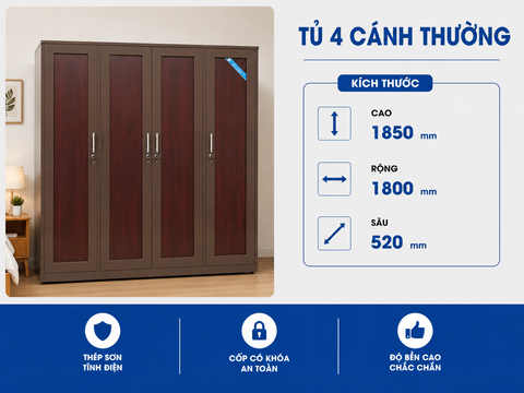 Tủ 4 cánh thường