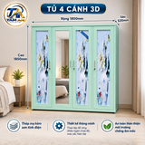 Tủ 4 cánh 3D