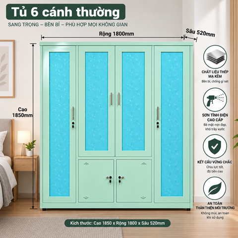 Tủ 6 cánh thường