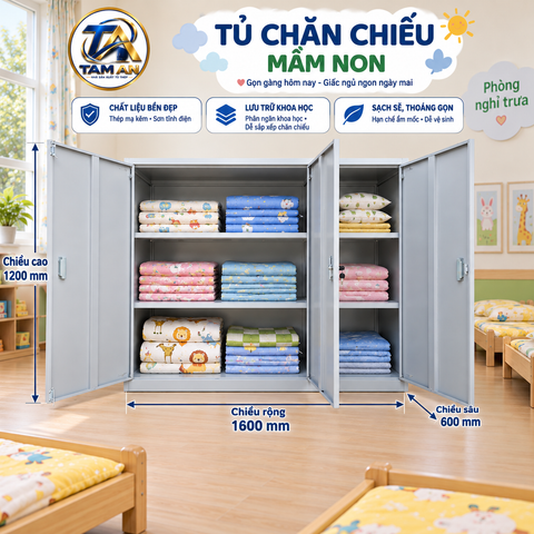 Tủ chăn chiếu 3 cánh
