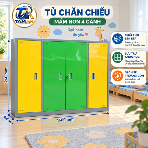 Tủ chăn chiếu 4 cánh