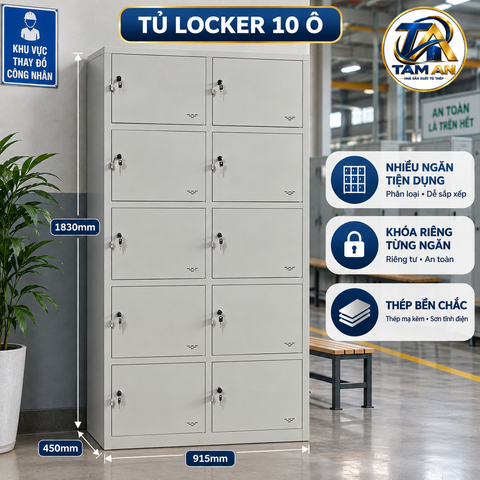 Tủ locker 10 ô