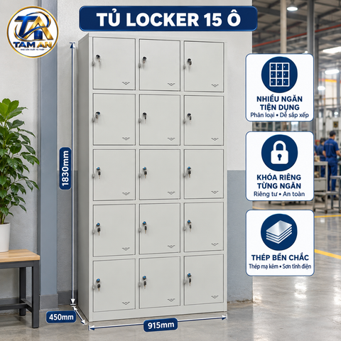 Tủ locker 15 ô