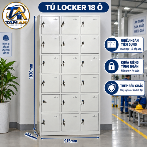 Tủ locker 18 ô