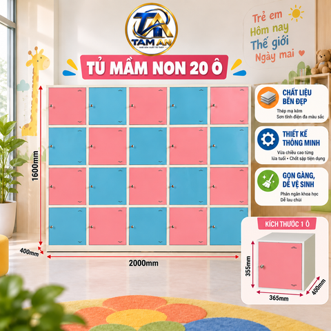 Tủ mầm non 20 ô
