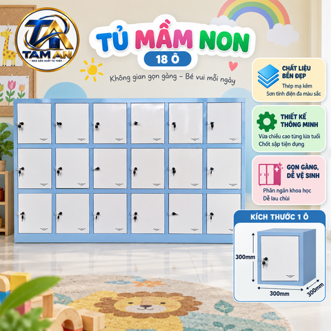 Tủ mầm non 18 ô