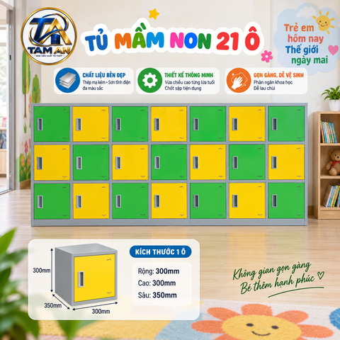 Tủ mầm non 21 ô
