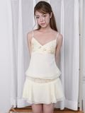  Daphne Set ( bộ áo cami kèm chân váy cùng loại màu kem ) 1998beforethedawn 