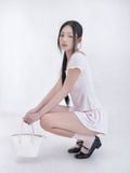  Lindsey Pink Top (áo thun chấm bi hồng ) 