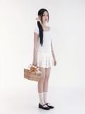  Lindsey Black Top (áo thun chấm bi đen ) 
