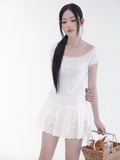  Lindsey Black Top (áo thun chấm bi đen ) 