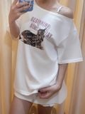  QCCC - Áo thun trắng trễ vai ( bé nai con ) 