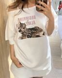  QCCC - Áo thun trắng trễ vai ( bé nai con ) 