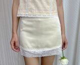  Trixie Cream Silk Skirt 