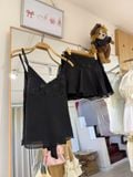  Daphne Black Set ( bộ áo cami kèm chân váy cùng loại màu Đen ) 1998beforethedawn 