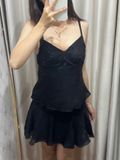  Daphne Black Set ( bộ áo cami kèm chân váy cùng loại màu Đen ) 1998beforethedawn 