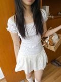  Lindsey Black Top (áo thun chấm bi đen ) 