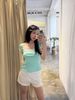  Lindsey Blue Top (áo thun chấm bi xanh ) 
