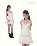 Daphne Set ( bộ áo cami kèm chân váy cùng loại màu kem ) 1998beforethedawn 